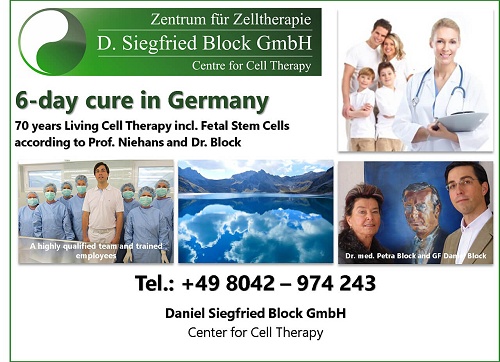 Centre for living cell therapy, Swiss cell therapy, Anti aging therapy